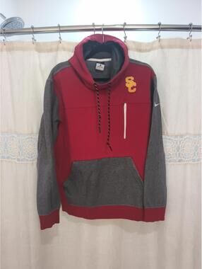 USC Trojans Nike Mens Red Pullover Sweatshirt Embroidered Size XL